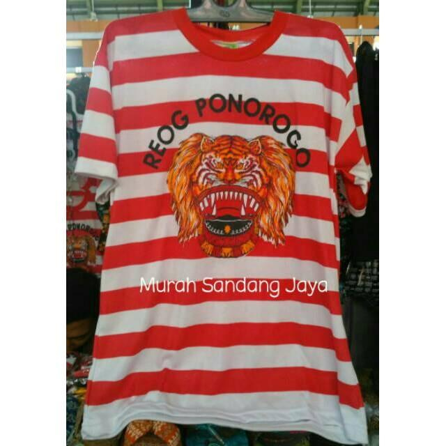 COD...!!! Kaos Reog Ponorogo - Kaos Motif Salur Merah Putih Gambar Reog - Ukuran Dewasa