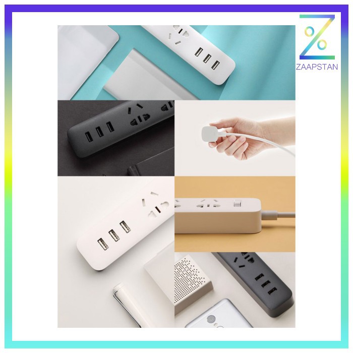Xiaomi Mi Smart Power Strip 3 Plug dengan 3 USB Port 2A - XMCXB01QM (O
