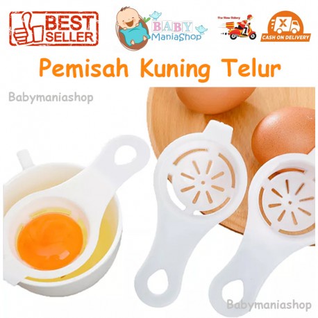 Alat Pemisah Kuning Telur Putih Saringan Sendok Egg Yolk Separator Baking Tools Peralatan Masak Diet Telor Dapur