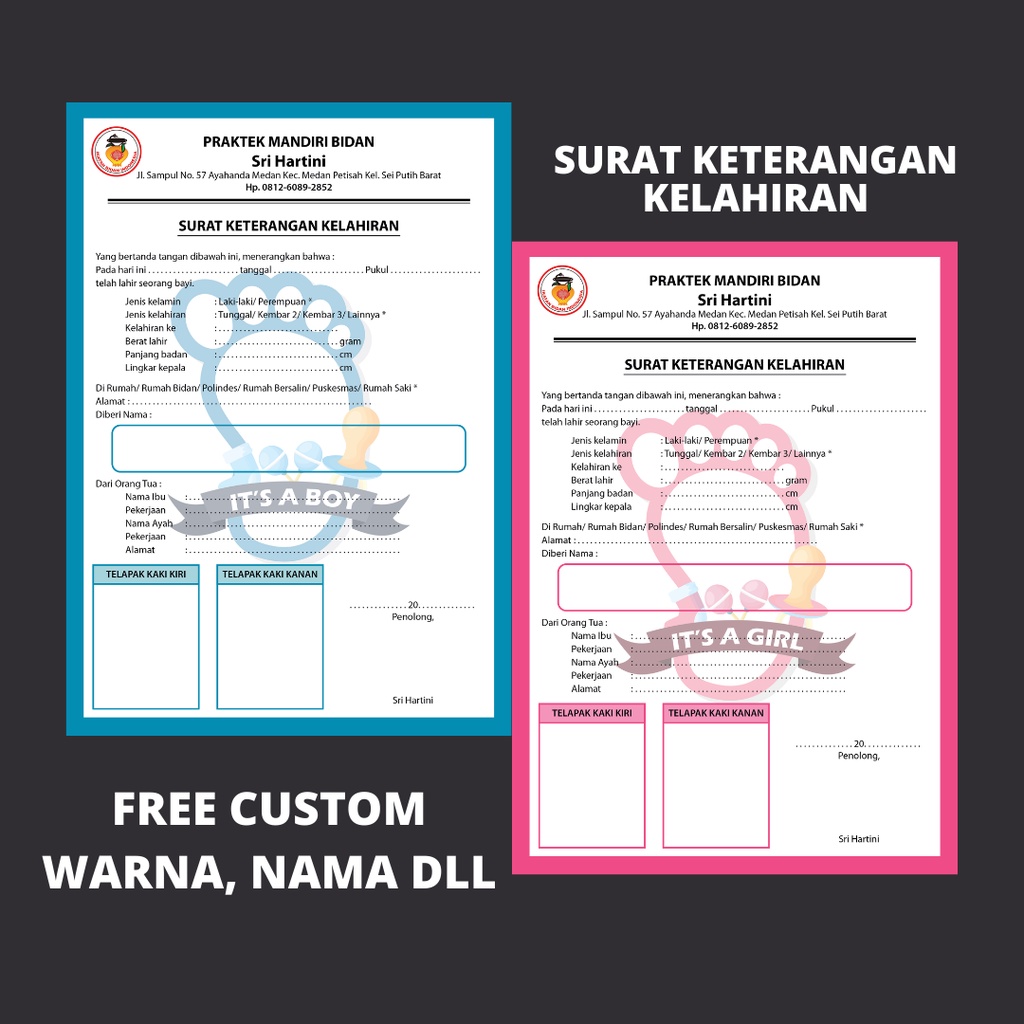 

Surat Keterangan lahir / kelahiran