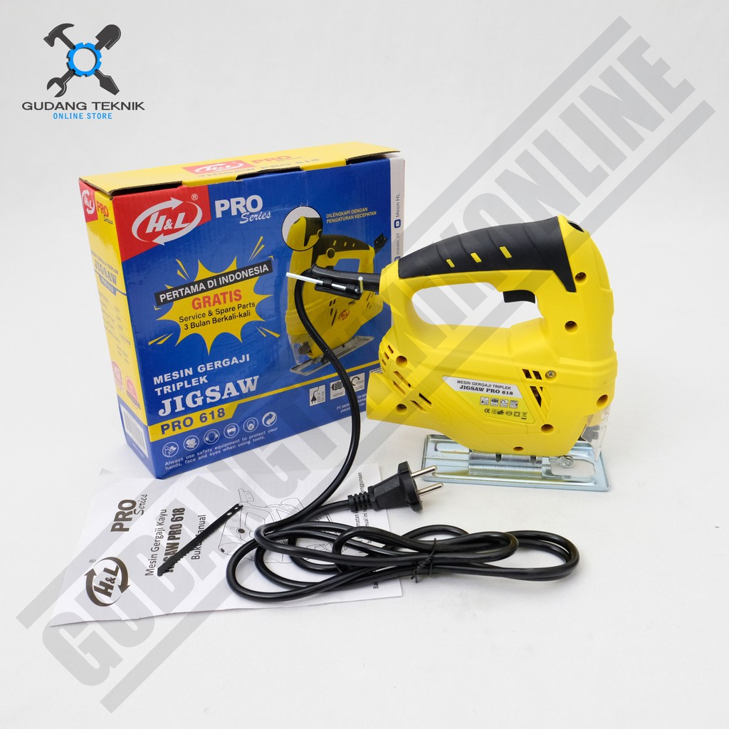 Jigsaw H&amp;L PRO 618 - Mesin Jig Saw HnL Pro - Mesin Gergaji Triplek Elektrik