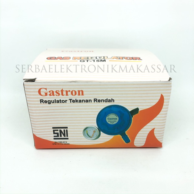 Regulator Kepala Gas + Meter Gastron Tekanan Rendah