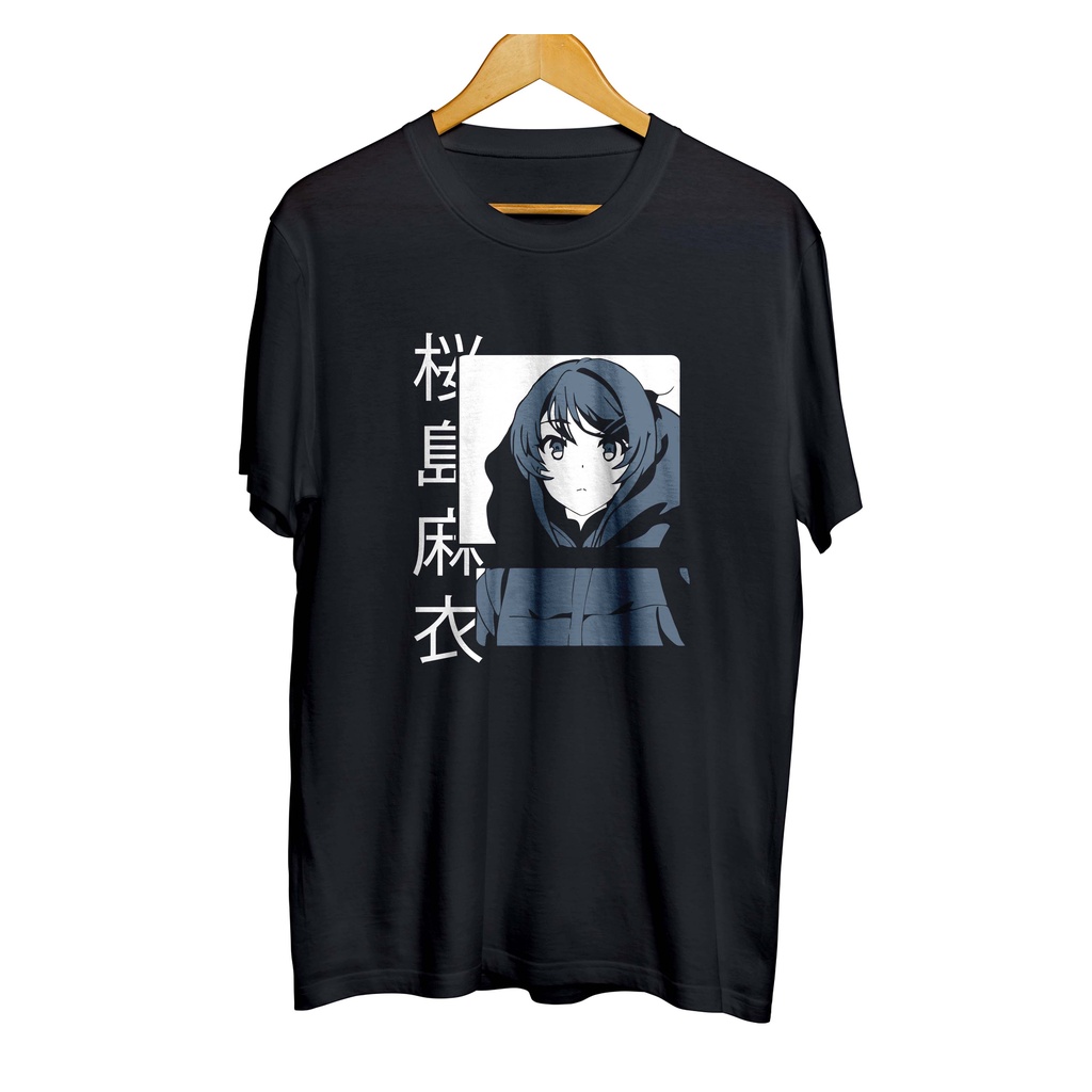 Kaos distro anime MAI SAKURAJIMA WARM - SEISHUN BUTA YAROU material cotton combed 30s