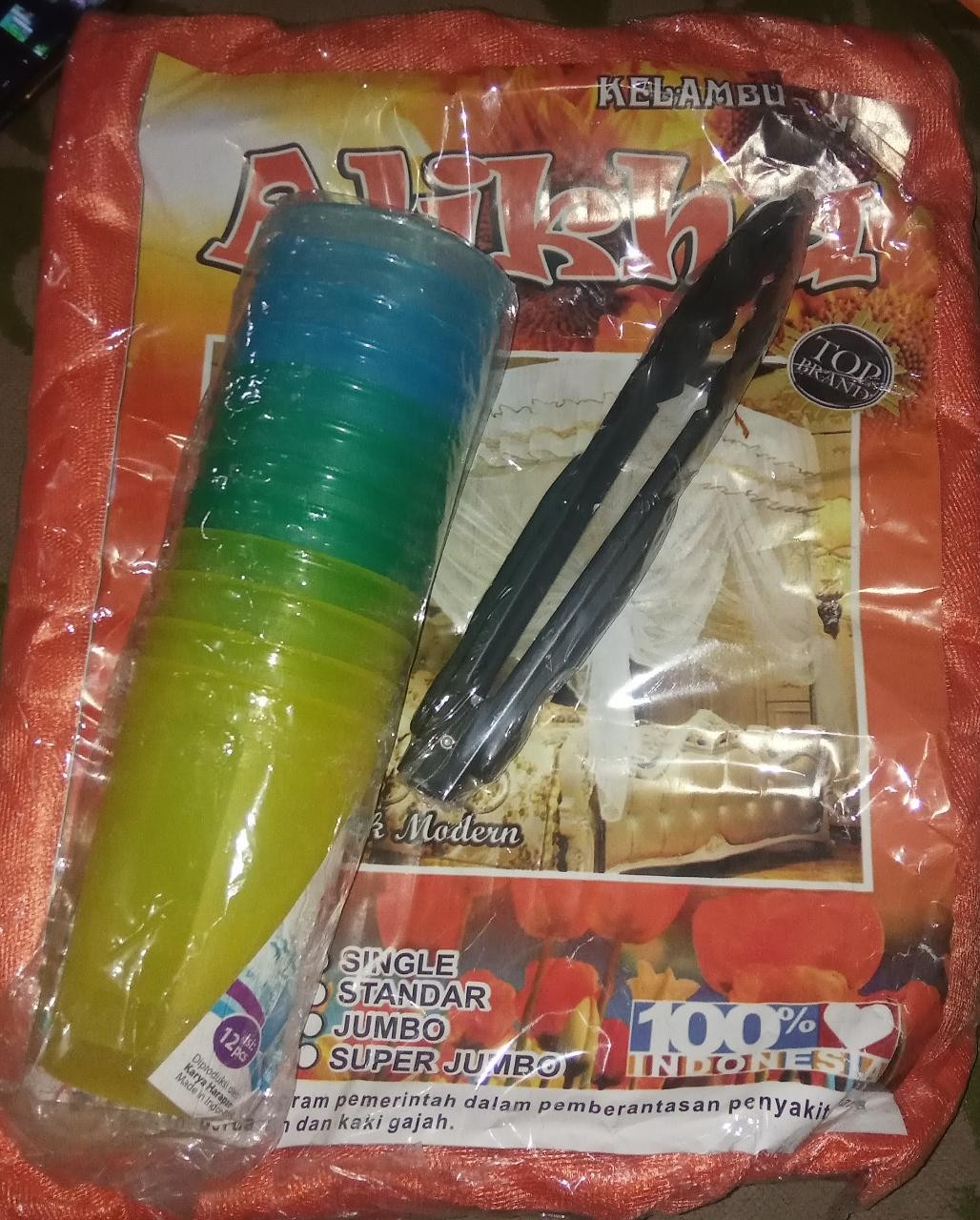 Hot Item (12) Gelas Plastik Kh Warna Warni