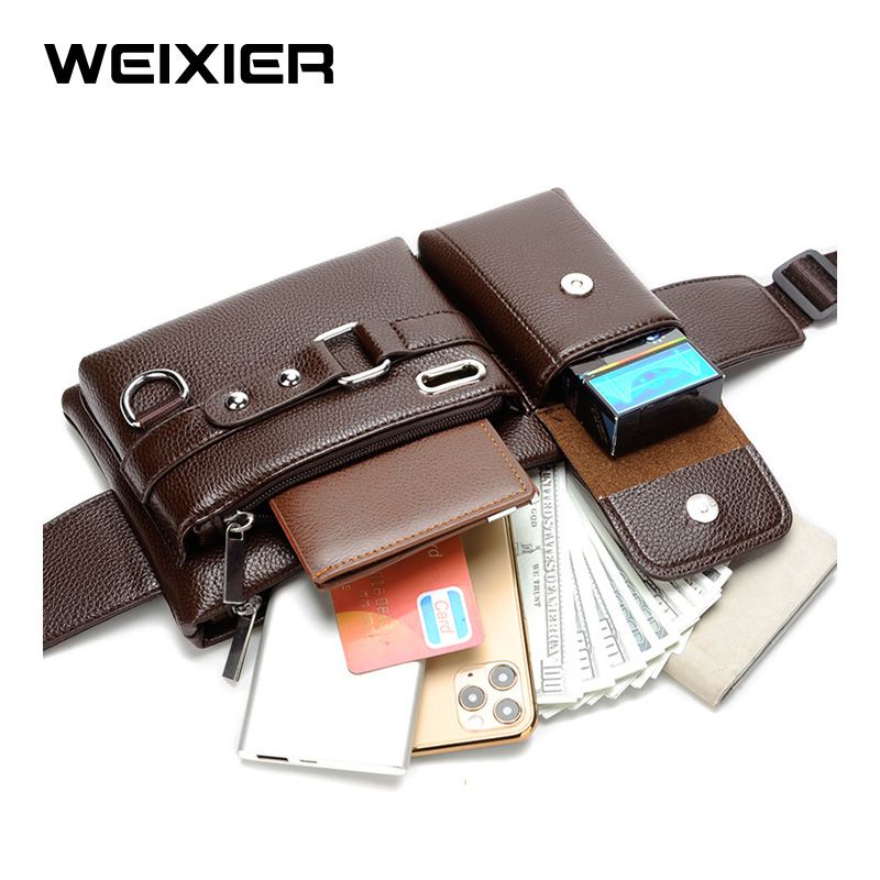 WEIXIER 8117 Tas Selempang Pria Waistbag Kulit Premium WK-SBY