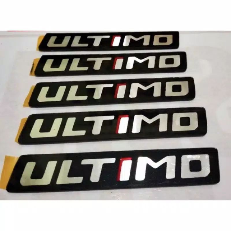 emblem tulisan ULTIMO bagasi belakang rush plus lem 3M