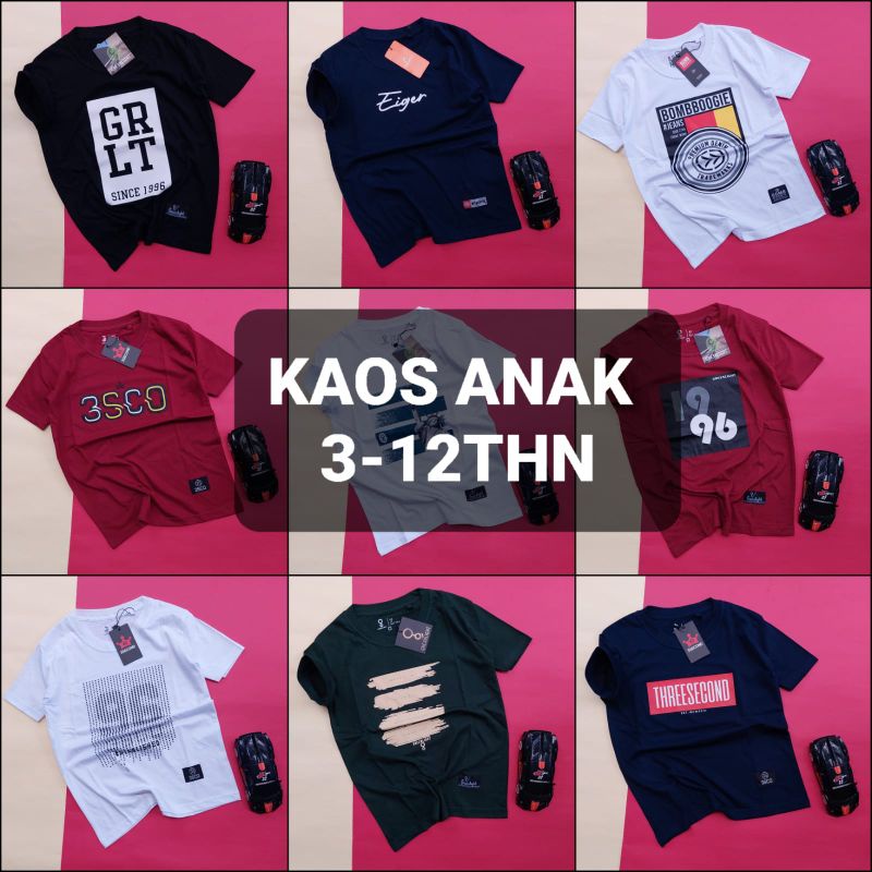 KAOS ANAK 3SECOND /KAOS KIDS THREESECOND /KAOS ANAK DISTRO