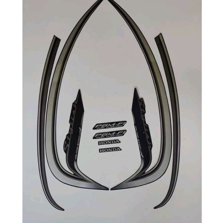 STRIPING LIST STIKER SCOOPY STYLISH TAHUN 2016 BIRU DONGKER