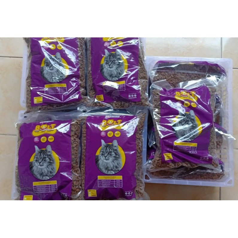 Makanan Kucing Bolt Murah Cocok Untuk Jenis Kucing Anggora Persia Kampung Kemasan Freshpack 1 Kg
