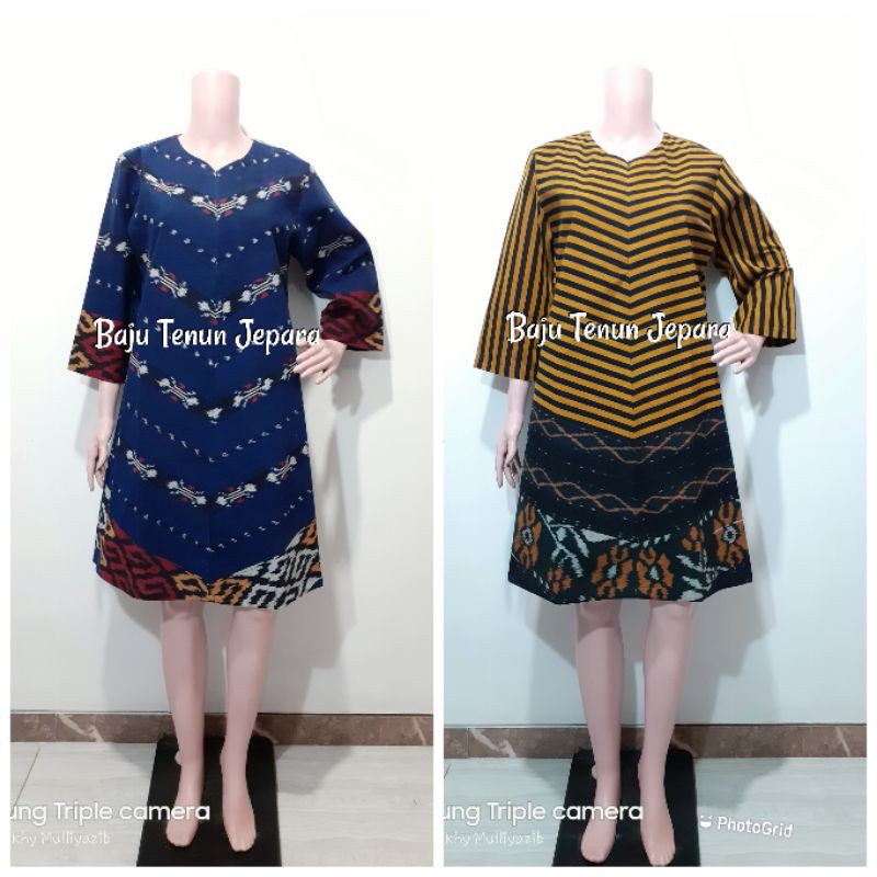 Dress tenun celana tenun baju tenun jepara tunik tenun DTB63