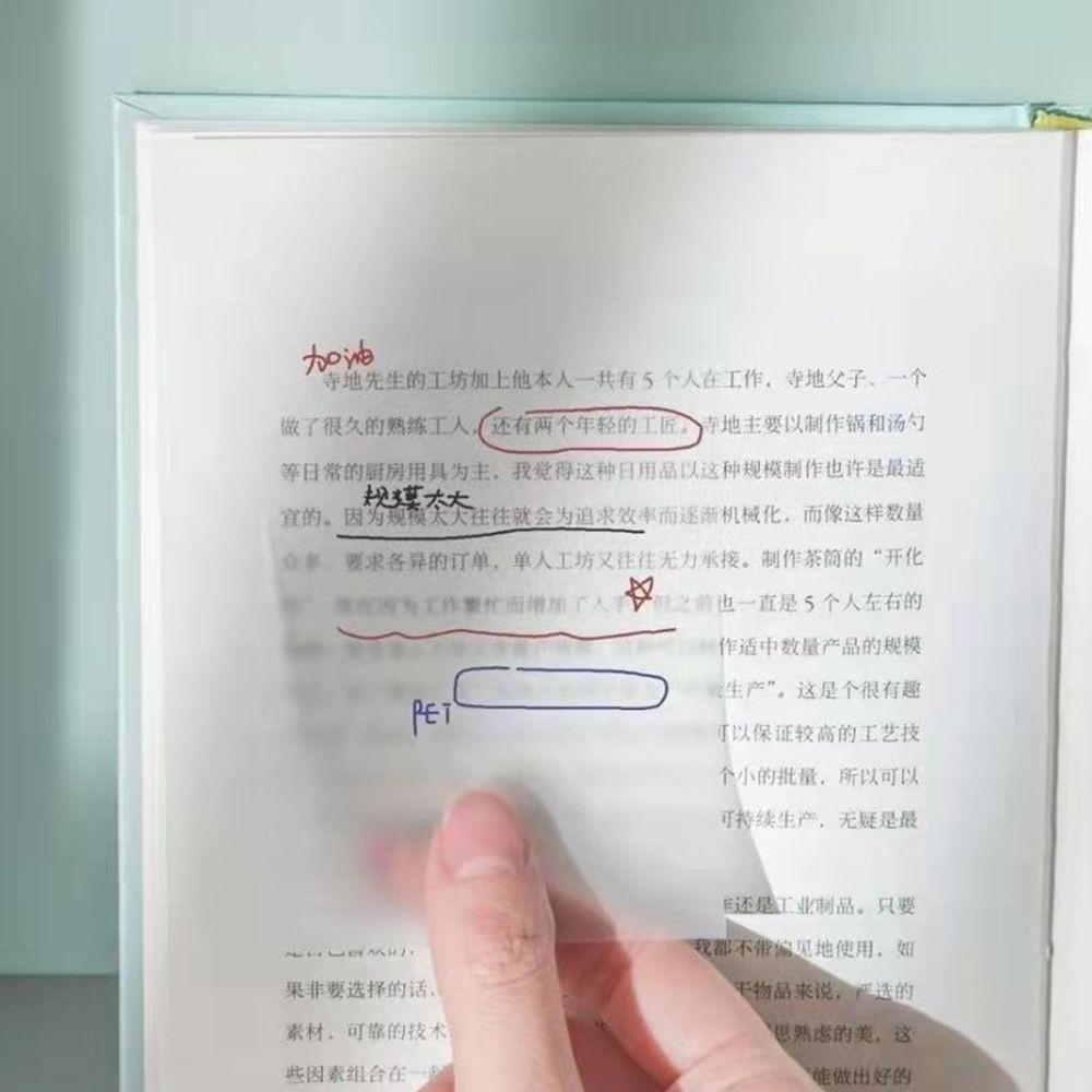 Lanfy 50 Lembar Sticky Note Transparan Tahan Air Untuk Kantor / Sekolah