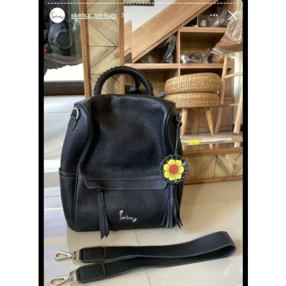 Livy Bag Backpack Ransel Tas Serlium Anti Maling Hitam