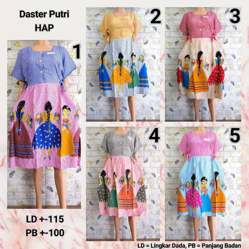 Daster Putri HAP LD 115 Adem Busui Friendly Bu Tejo TAMBU + MRD