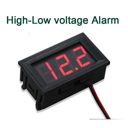 Digital Panel Voltmeter RED Indicator Alarm DC Low High Voltage 3.6-30v Warning Buzzer