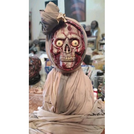 Topeng Pocong Latex half Mask