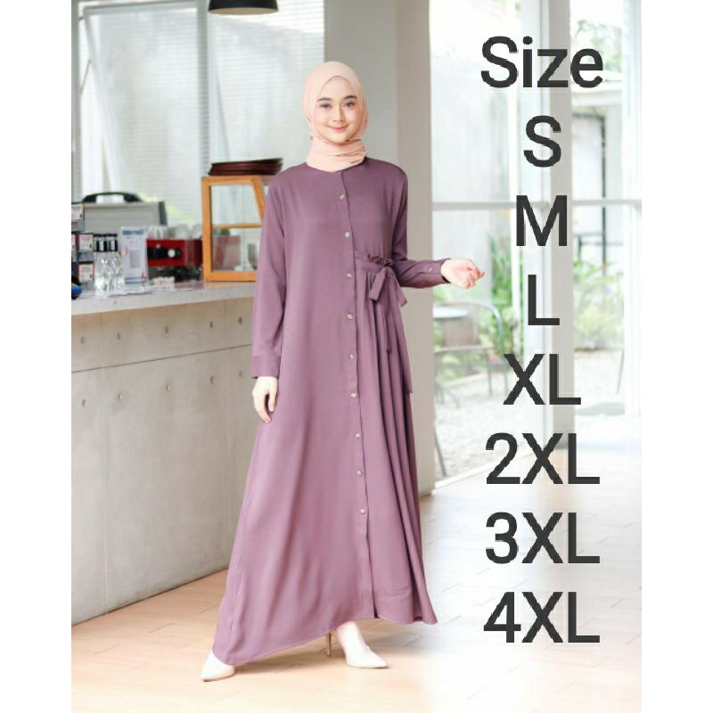 Gamis Simple/polos/Katun toyobo/size S sampai 4XL