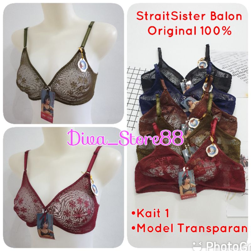 PROMO Bra Bh Strait Sister Balon Original Bh Transparan Tanpa Busa Tanpa Kawat Kait 1