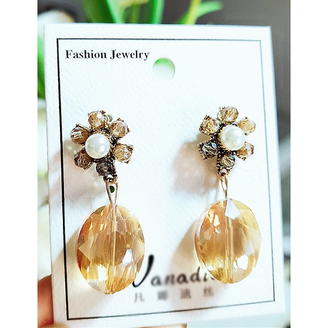 LRC Anting Tusuk Fashion Flower Earrings F4929X