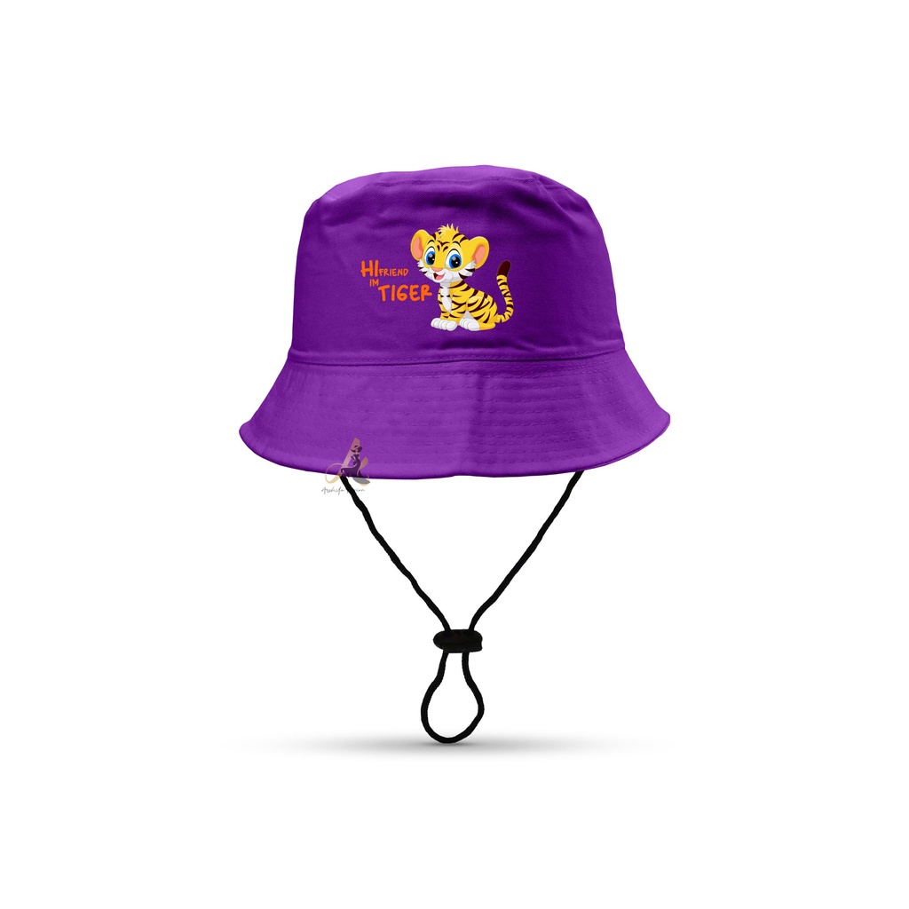 Topi Bucket Anak Sablon Gambar Tiger/Bucket Anak Tiger laki laki perempuan