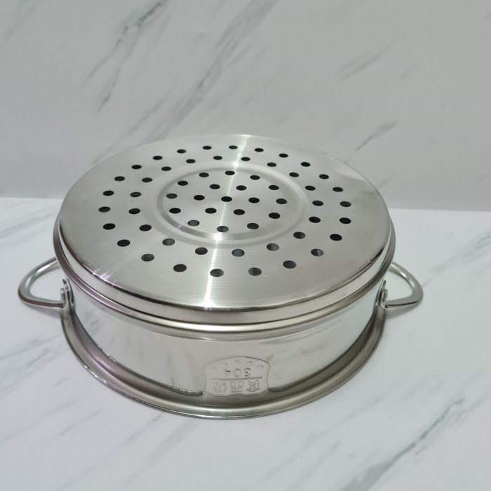 Stainless 304 pot steamer 18cm / panci kukus dengan gagang