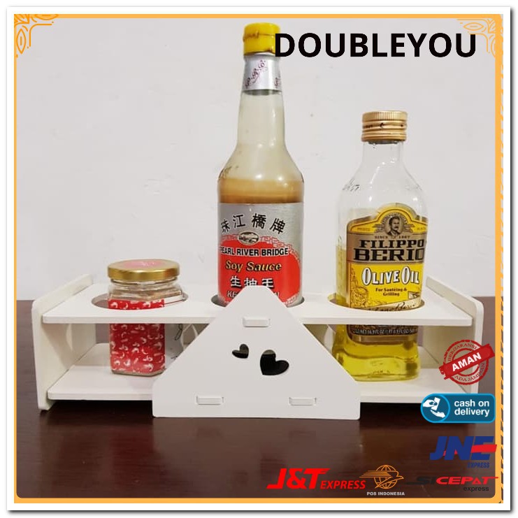 Rak Bumbu DIY Desktop storage DIY serbaguna rak botol kecap D639
