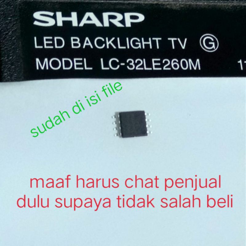 ic memori SHARP LC-32LE260M tinggal pasang