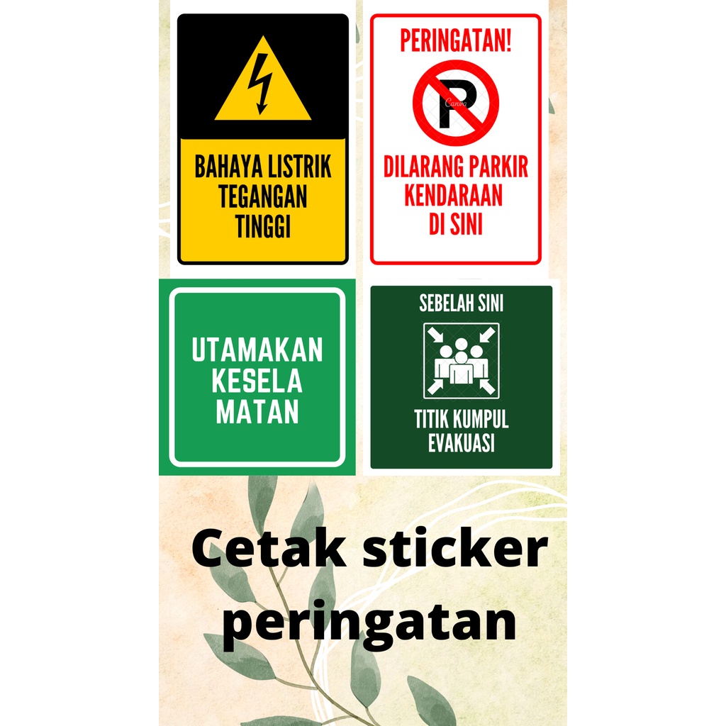 

Sticker Peringatan Vinyl Glossy