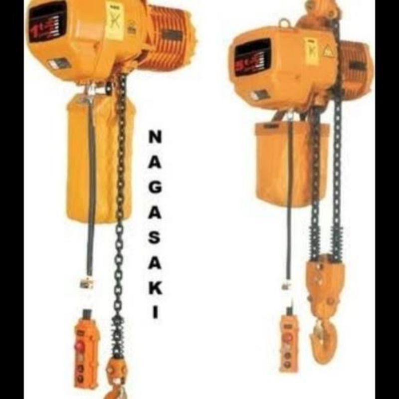 Chain hoist elektrik 2 ton 30 meter Nagasaki electricchain hoist 2 ton +trolly
