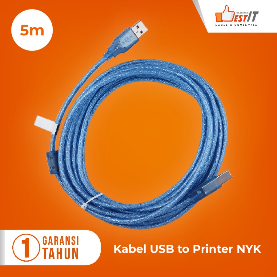 Kabel Printer USB 2.0 panjang 5 meter NYK