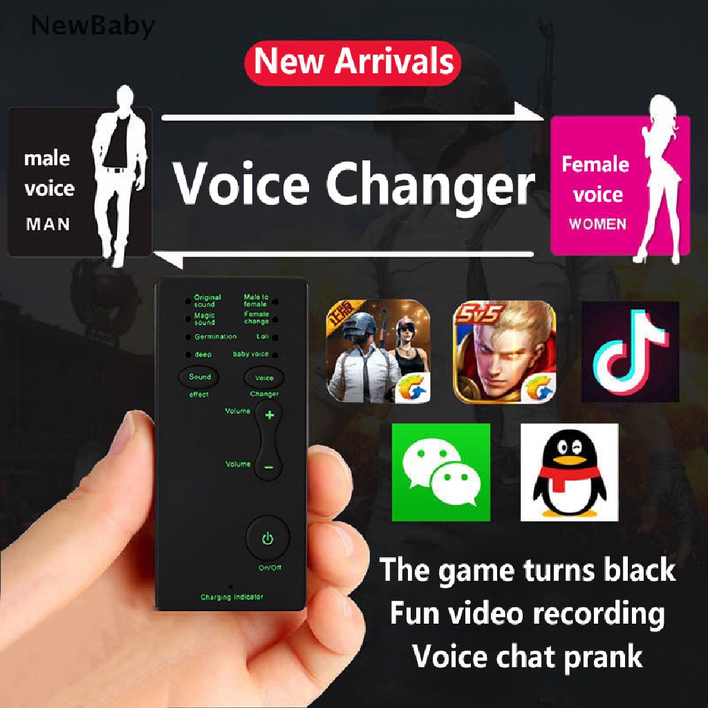 NewBaby 7 Different Sound Changes Voice Changer Device For Computer/Laptop/Tablets ID