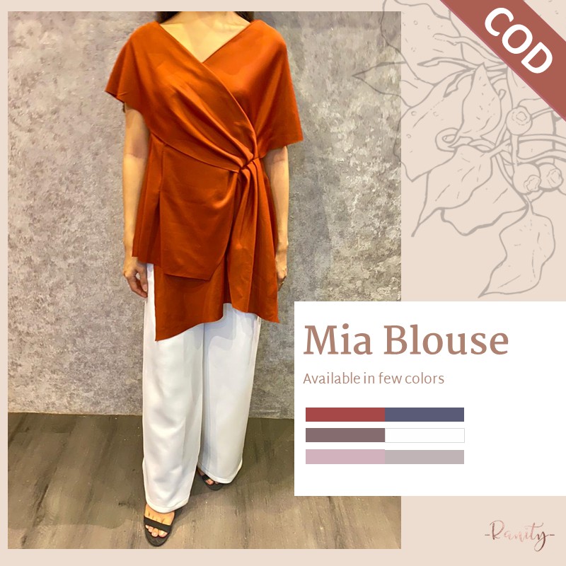 Mia Blouse Blus Baju Fashion Wanita Baju Atasan Scuba Premium