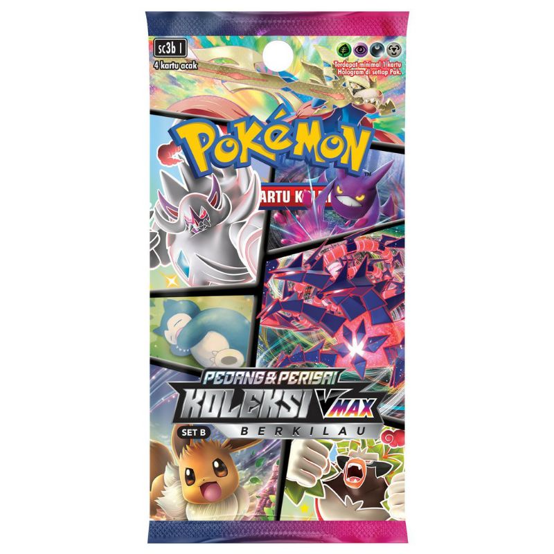 Kartu Pokemon TCG Booster Pack 7B Seri 7 Set B SC3b1 Pedang dan Perisai Koleksi VMax Berkilau
