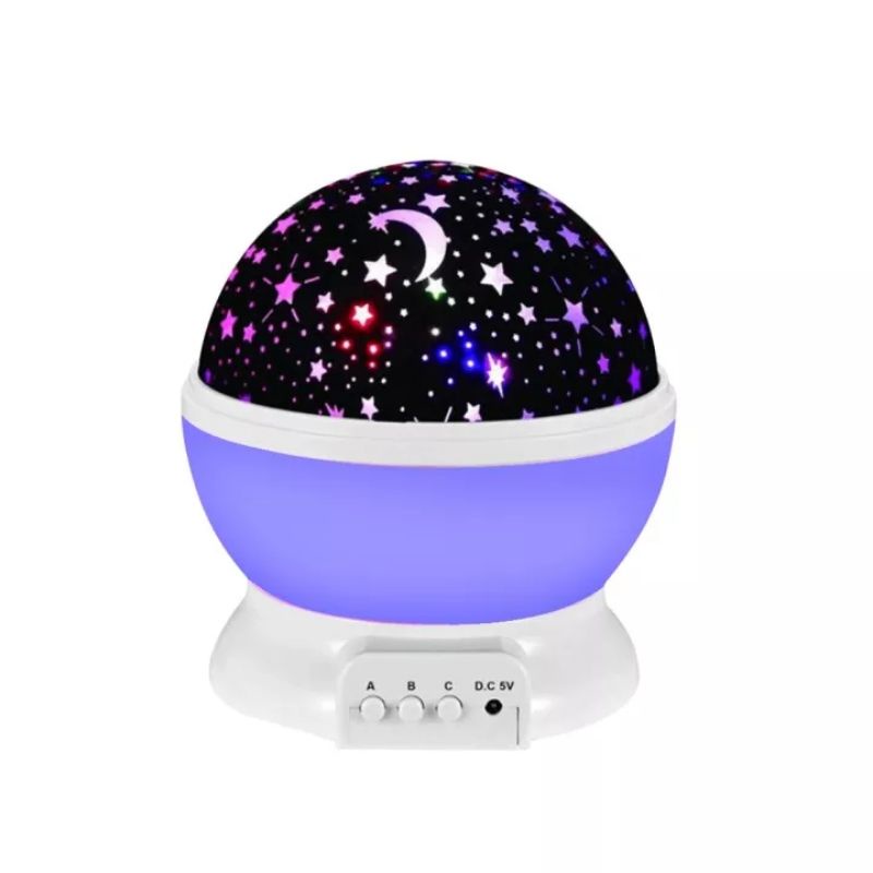 Lampu Tidur LED proyeksi unik Hias Kamar Ruang Kerja motif Moon and star sky galaxy Light L-03