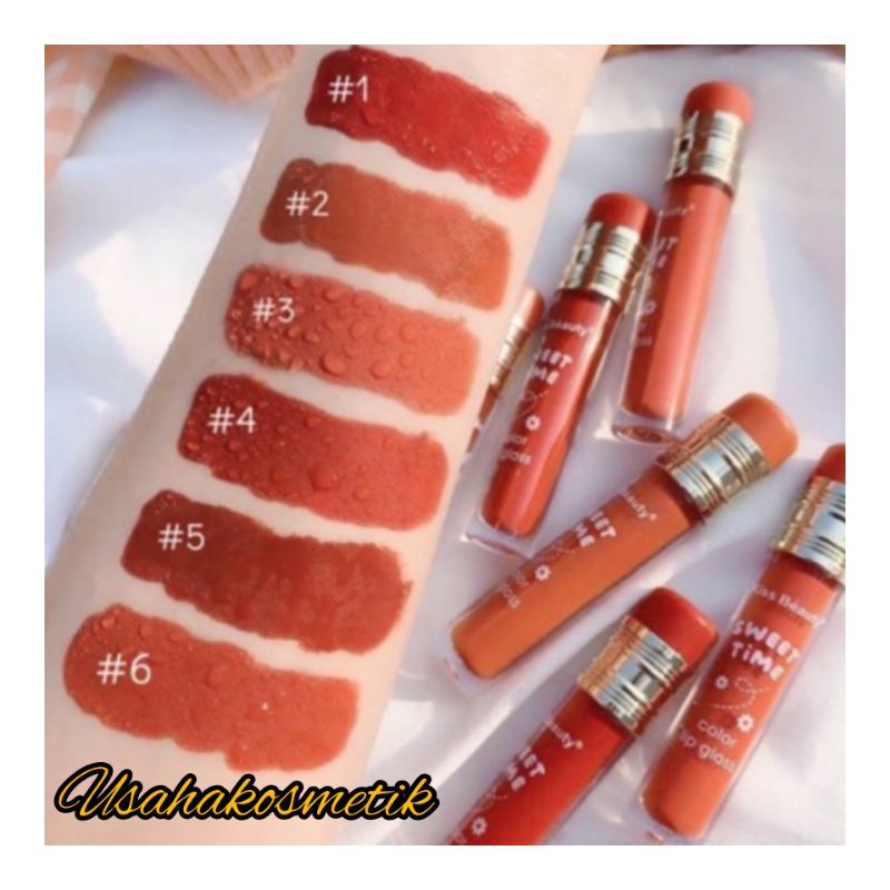 [ PER6PCS ]LIP GLOSS KISS BEAUTY SWEET TIME | KISS ME | CHOCOLATE