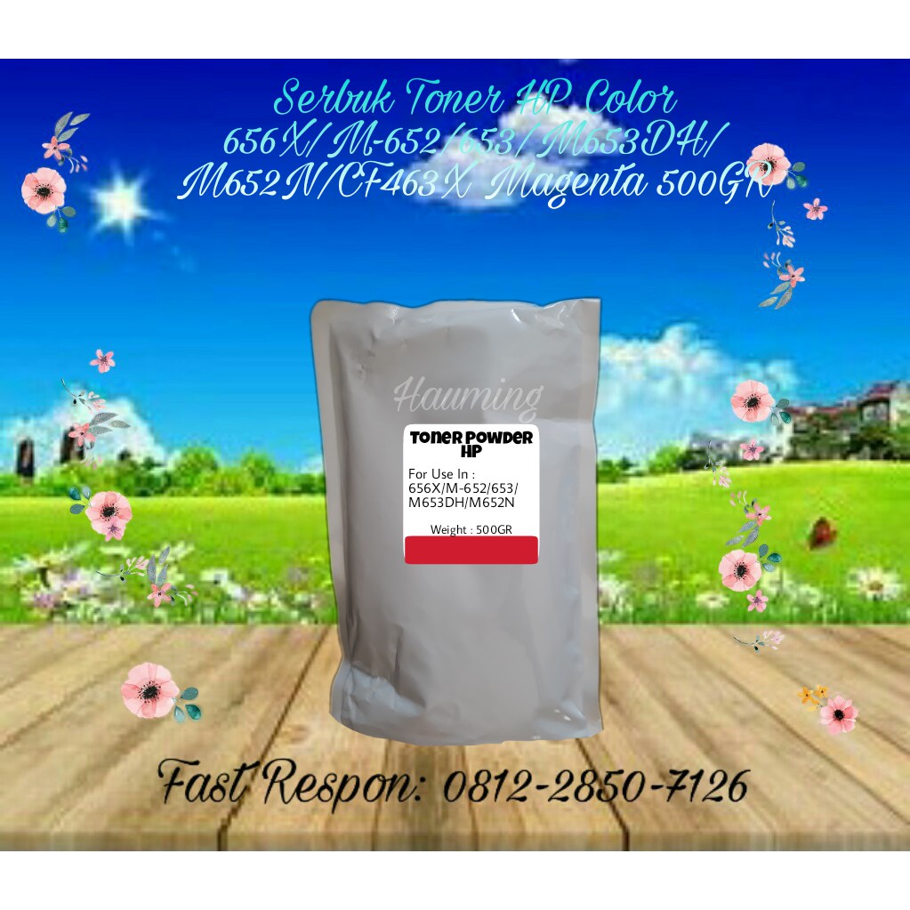 Serbuk Toner Powder Color HP 656X 656A M652 M653 M653DH M652N CF463X CF463A Magenta 500gr