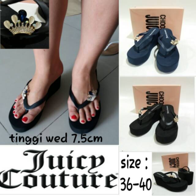 Sandal juicy couture sandal jepit wedges murah simple