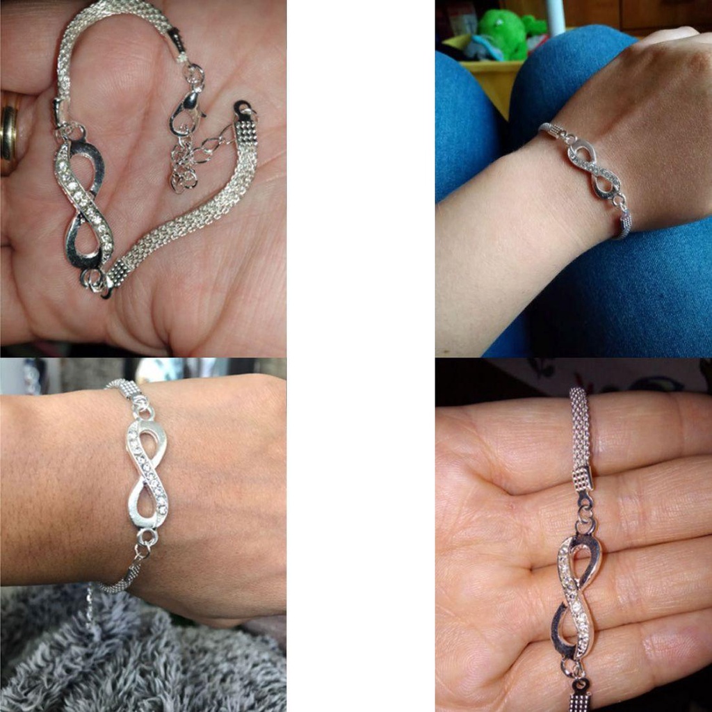 Lily Infinity Bracelet Charm Gelang Angka8 Gaya Bohemian Pria Wanita