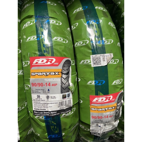 Ban Luar FDR TL SPARTAX 90/90-14 Ban Motor Tubeless ban motor Matic Vario Beat