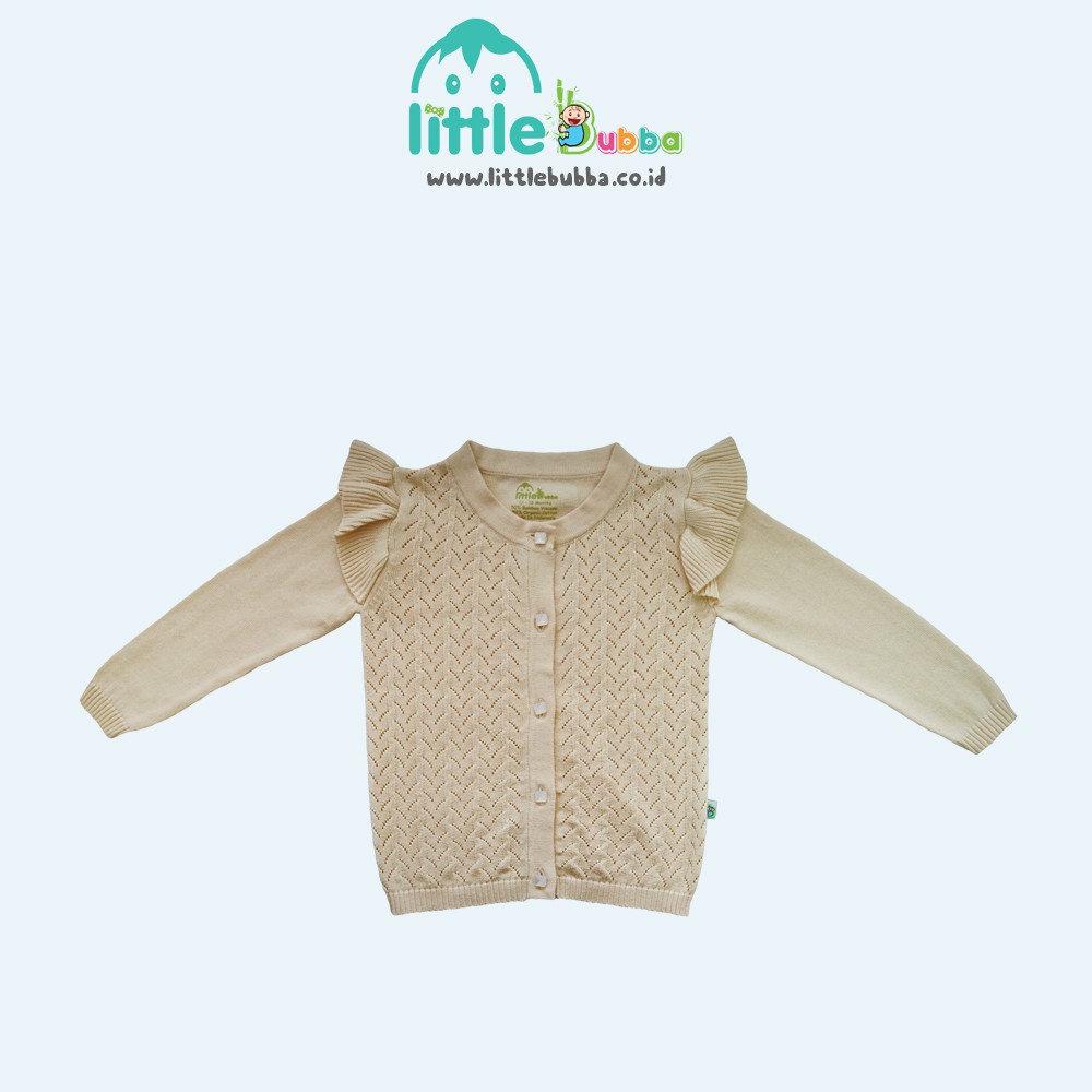 Bamboo &amp; Bub Cardigan Ruffle Kardigan Sweater Knit Kntited Bayi Luaran Lucu Atasan Baju Anak Bayi