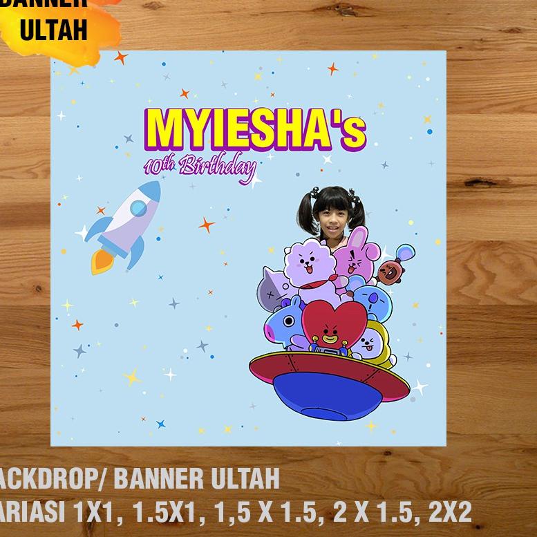 Update Khusus BT 21  BANNER/ BACKDROP/ SPANDUK ULANG TAHUN UL-TAH