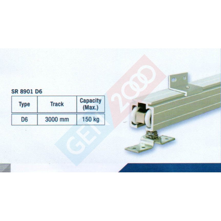 Set Pintu Sliding Dekkson 300 Cm D6 Door Sliding Rail SR 8901 Dekson D6