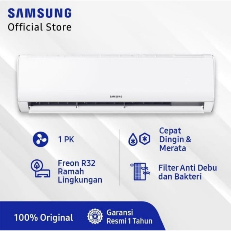 Ac samsung 1pk + pasang garansi resmi AR09TGHQASIN