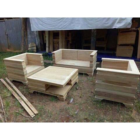 Ready Kursi Tamu Kayu Jati Murah MENTAH (Kursi Tamu Kubus)