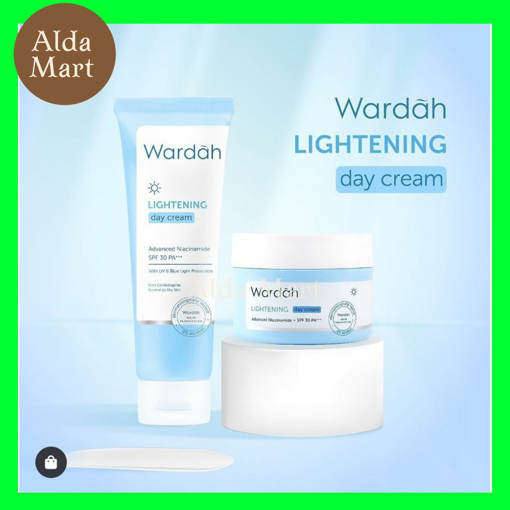 WARDAH Lightening Niacinamide Day Cream Night Cream 30g 20 ml BPOM Krim Pencerah Pelembab