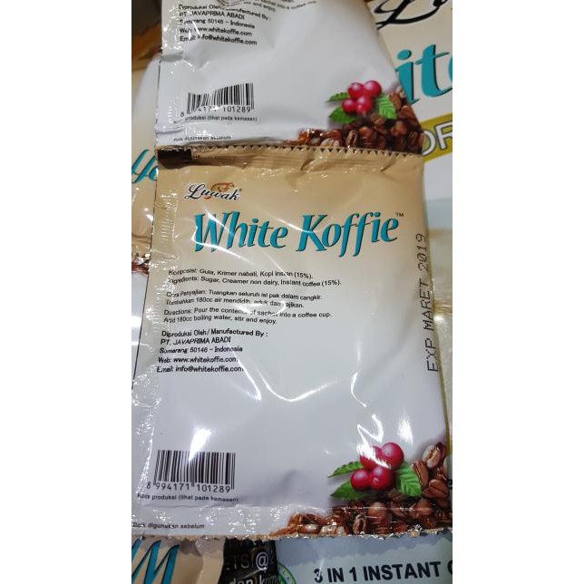 

Luwak White Koffie Original 20gr (10 bungkus/lembar)