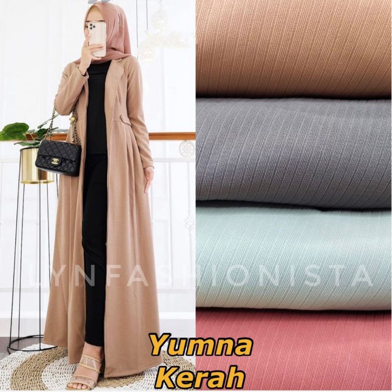 (MAX B 70KG)LONG CARDIGAN PANJANG/OUTER WANITA MUSLIM/YUMNA