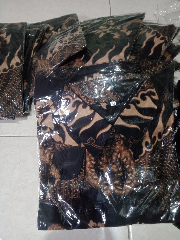 Baju Batik Lengan Panjang  Hrb026 Motif Keratonan/atasan Batik Priam L Xl Xxlterbaru