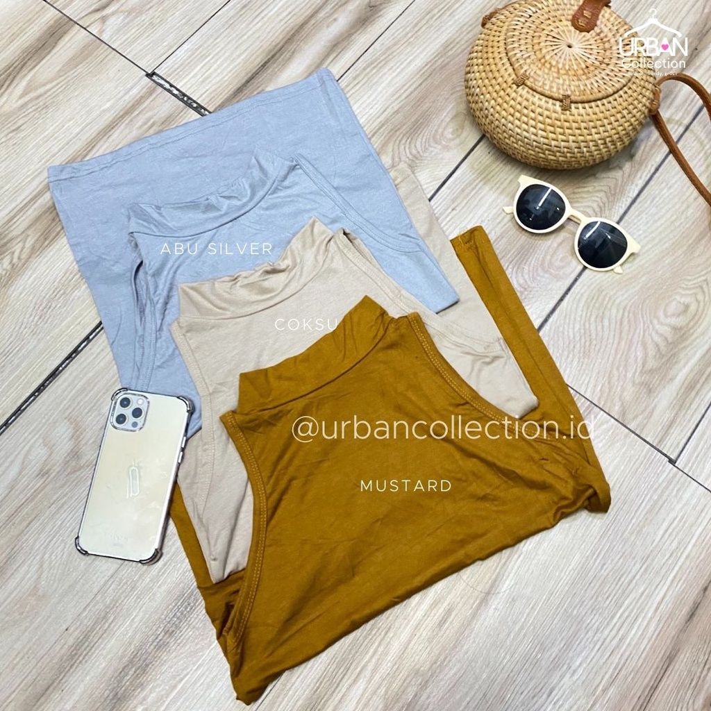 TURTLENECK [ ALLSIZE ] daleman wanita tangan bolong / tanktop turtleneck / daleman lehertinggi