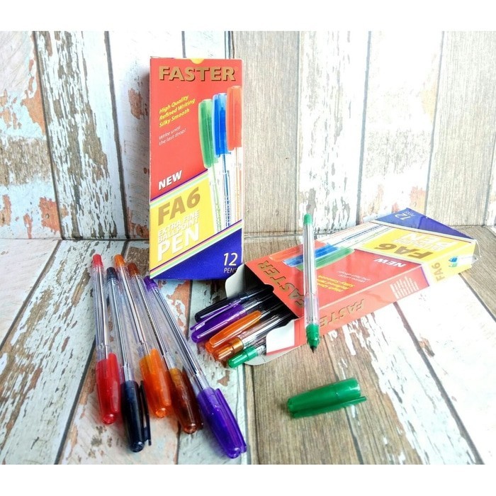 

Pulpen Faster FA6 0.7mm Hitam Lusinan