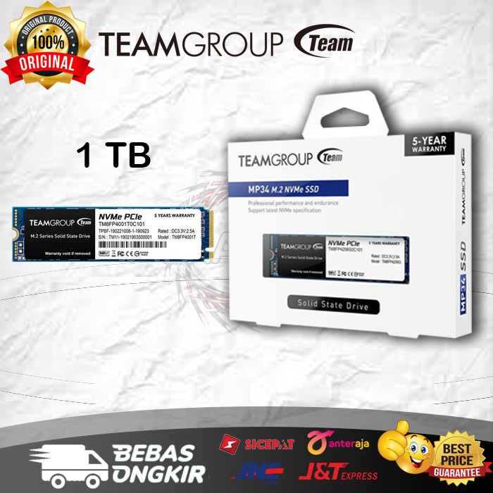 Team SSD M2 2280 MP34 PCIe With NVMe 1.3 1 TB